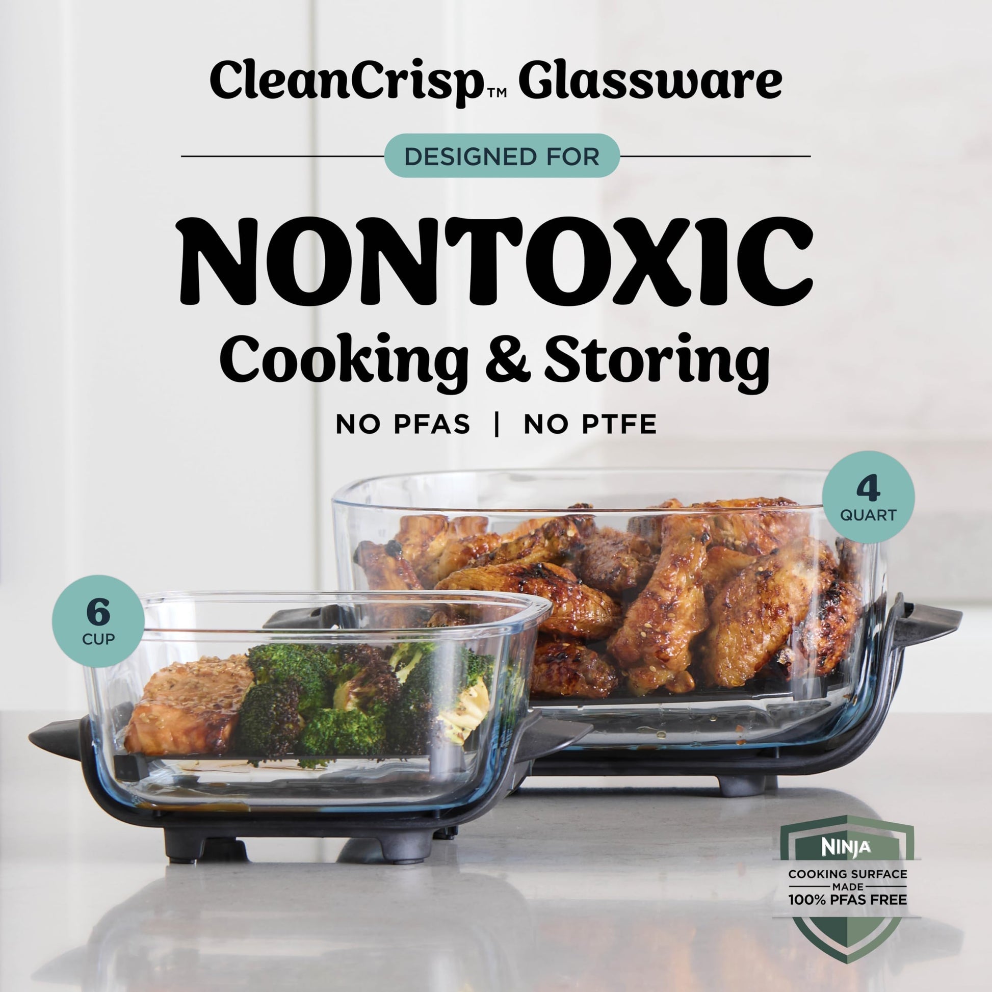 Ninja Crispi 4-in-1 Glass Air Fryer | 450°F |