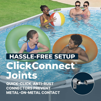 Bestway Steel Pro MAX 16' x 10' x 42" Above Ground Pool, Oval Metal Frame Outdoor Swimming Pool