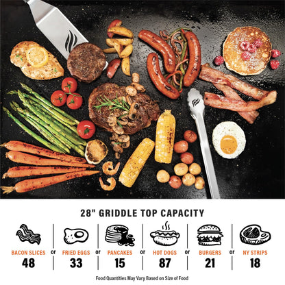 Blackstone Flat Top Gas Grill Griddle 2 Burner Propane Fuelled Rear Grease Management System