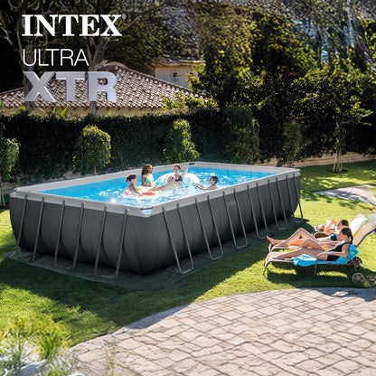 INTEX Ultra XTR 24 ft x 12 ft 52 in Above Ground Pool Set, Rectangular Swimming Pool